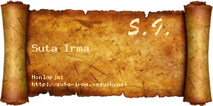 Suta Irma névjegykártya